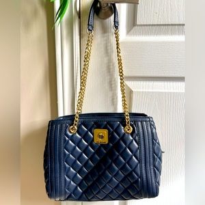 Love moschino shoulder bag in royal blue w/ gold